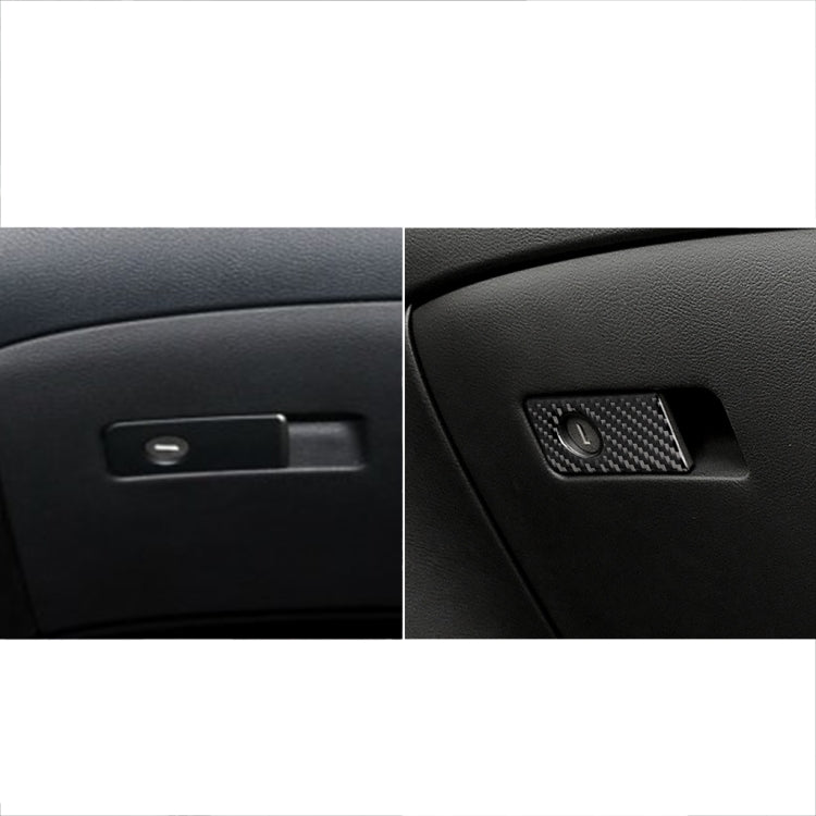 Car Carbon Fiber Front Passenger Seat Storage Box Decorative Sticker for Infiniti Q50 / Q60 2014-2020, Left Drive