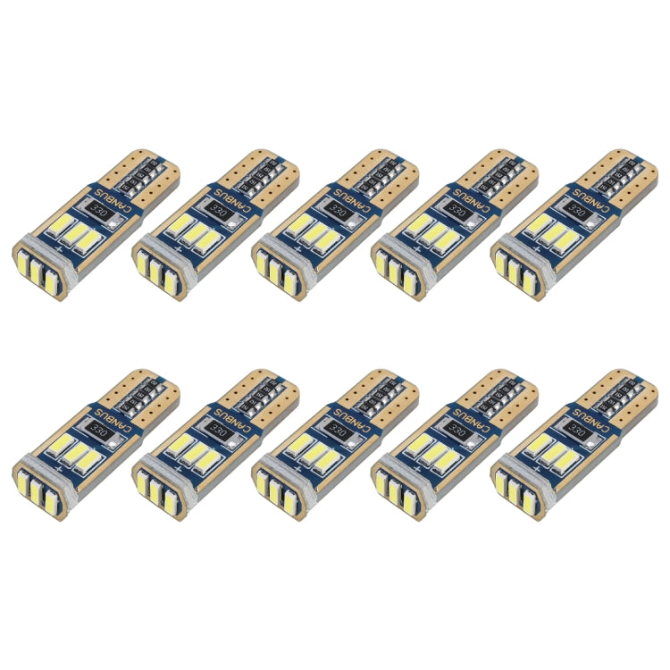 10 PCS T10 DC12V / 1.7W / 6000K / 110LM 示寬燈 帶9顆4014燈珠, 帶解碼
