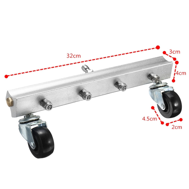 汽車底盤清洗車底刷洗地刷高壓4嘴洗車底盤器, without Extension Rod