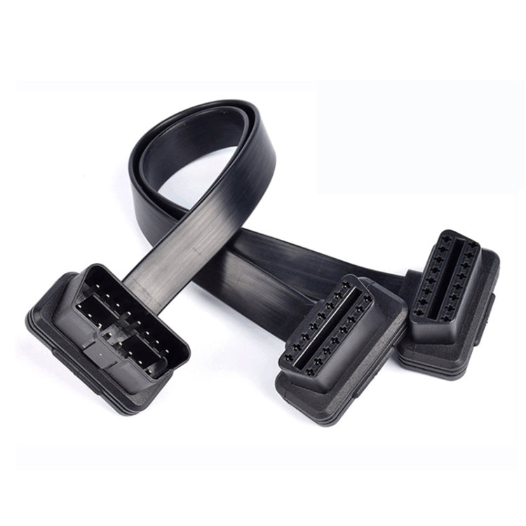 16PIN 汽車一拖二彎頭OBD2延長線拓展線