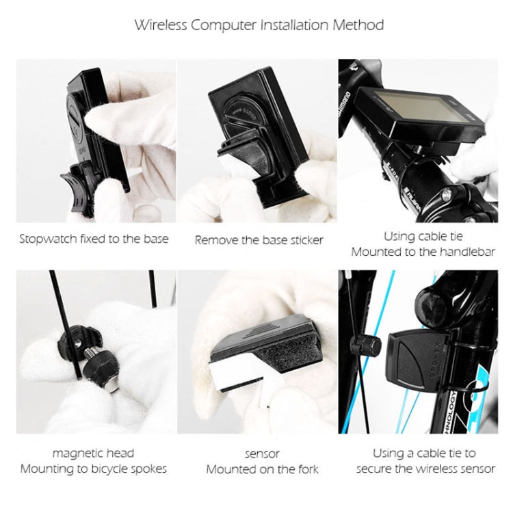2.8英寸無線防水自行車碼錶, 英文 帶延伸架