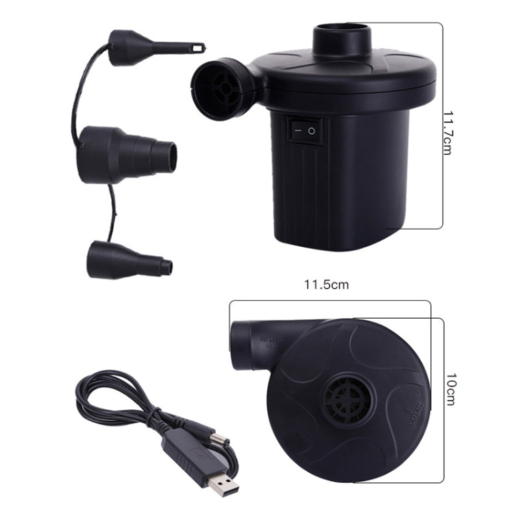 車載便攜式多功能充氣泵 兩用電動USB蓄電充氣泵