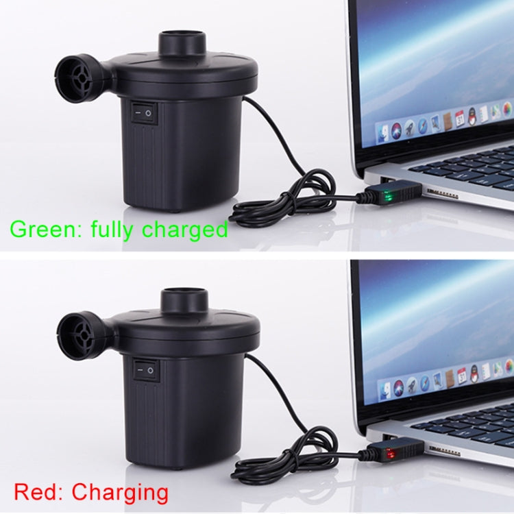 車載便攜式多功能充氣泵 兩用電動USB蓄電充氣泵