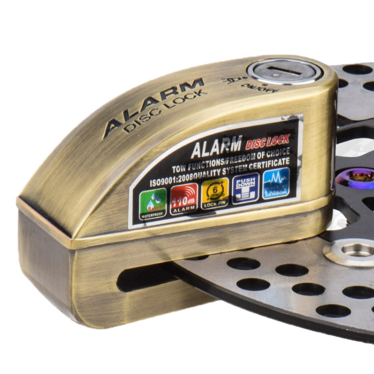 8307 摩托車/自行車防盜鎖 報警碟剎鎖 帶線和包  , 8307 (Bronze), 8307 (Silver)