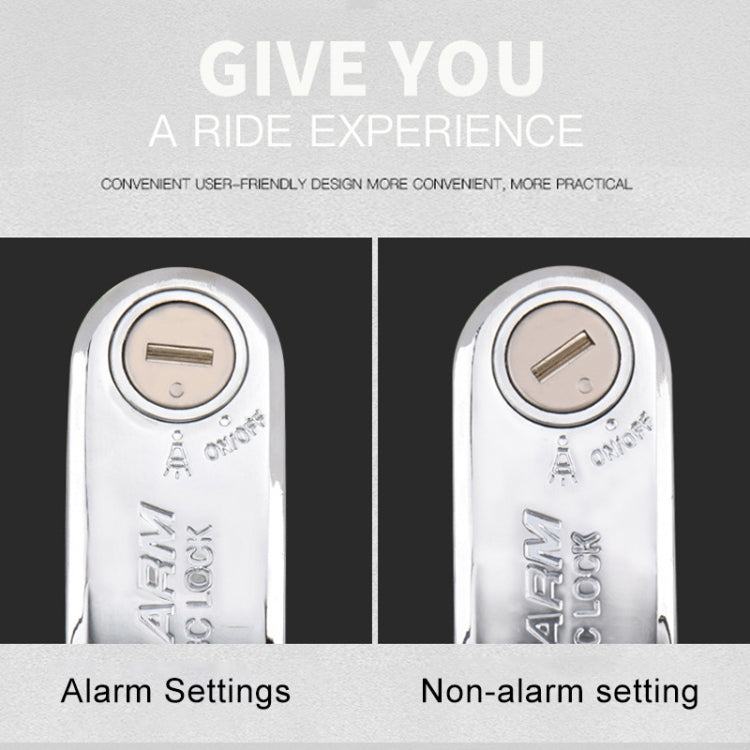 8307 摩托車/自行車防盜鎖 報警碟剎鎖 帶線和包  , 8307 (Bronze), 8307 (Silver)