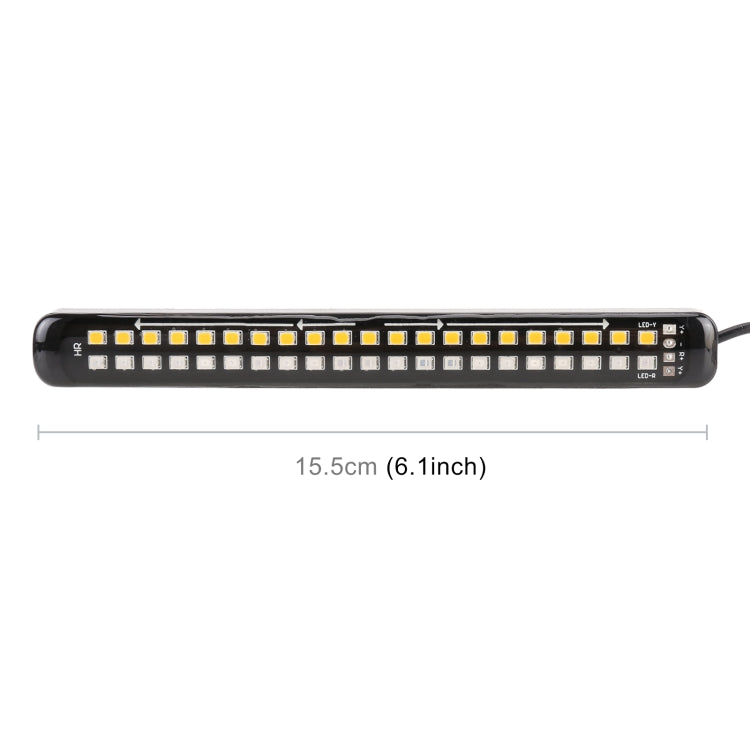 155mm DC12-24V / 2.2W 摩托車LED流水剎車燈轉向燈 線長: 1m