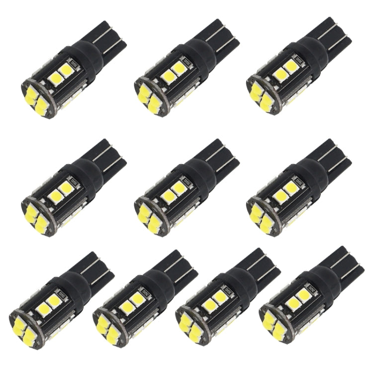 10 PCS T10/168/194 DC12V/1W/6000K/60LM 汽車LED解碼示寬燈 12顆SMD-3030燈珠