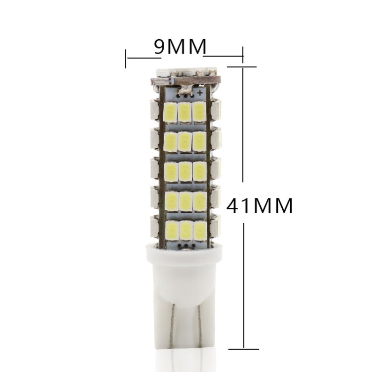 10 PCS T10 DC12V/1.5W/6500K/75LM 汽車LED示寬燈 閱讀燈 68顆SMD-3020燈珠