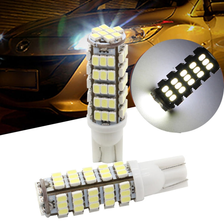 10 PCS T10 DC12V/1.5W/6500K/75LM 汽車LED示寬燈 閱讀燈 68顆SMD-3020燈珠