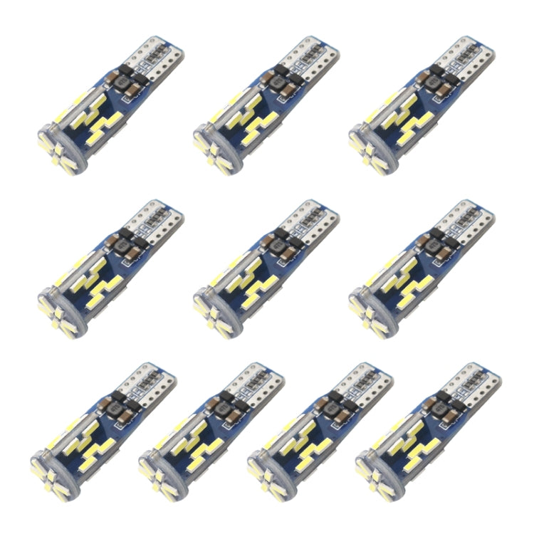 10 PCS T10 DC12V / 3W / 6000K / 180LM 汽車Canbus解碼LED示寬燈 30顆SMD-4041燈珠