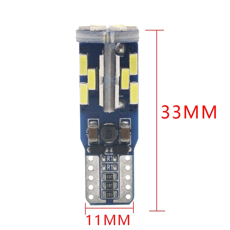 10 PCS T10 DC12V / 3W / 6000K / 180LM 汽車Canbus解碼LED示寬燈 30顆SMD-4041燈珠