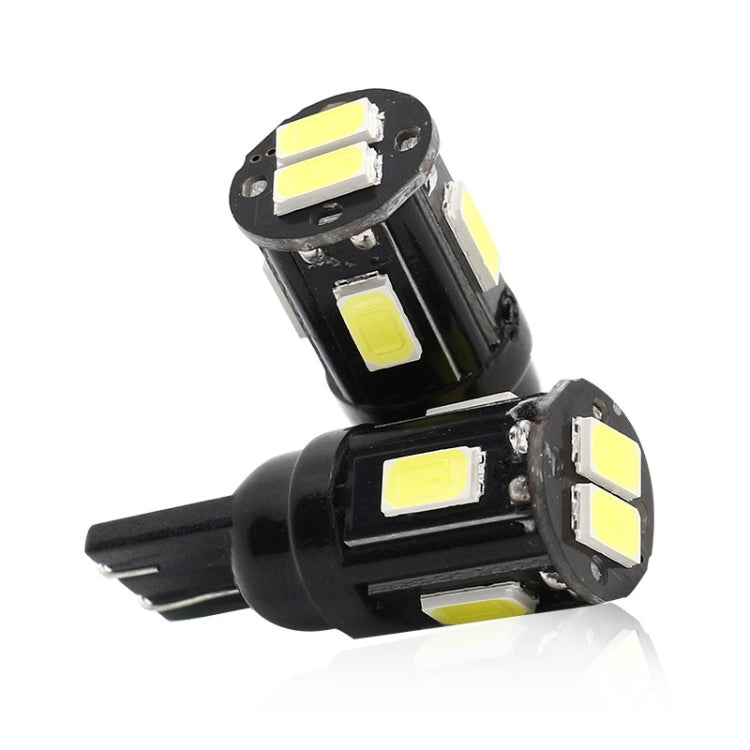 10 PCS T10 DC12V / 1.5W / 6000K / 80LM 汽車解碼LED示寬燈 6顆SMD-5630燈珠