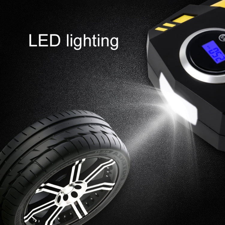 汽車12V便攜式充氣泵 數顯輪胎打氣泵 帶燈