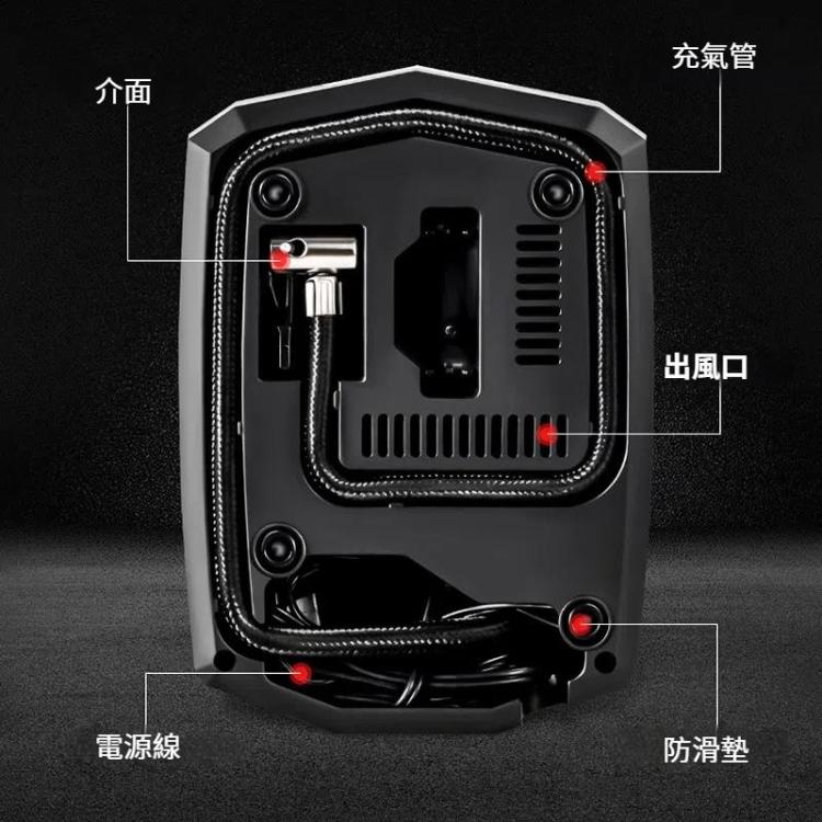 汽車12V便攜式充氣泵 指針輪胎打氣泵 帶燈&工具箱