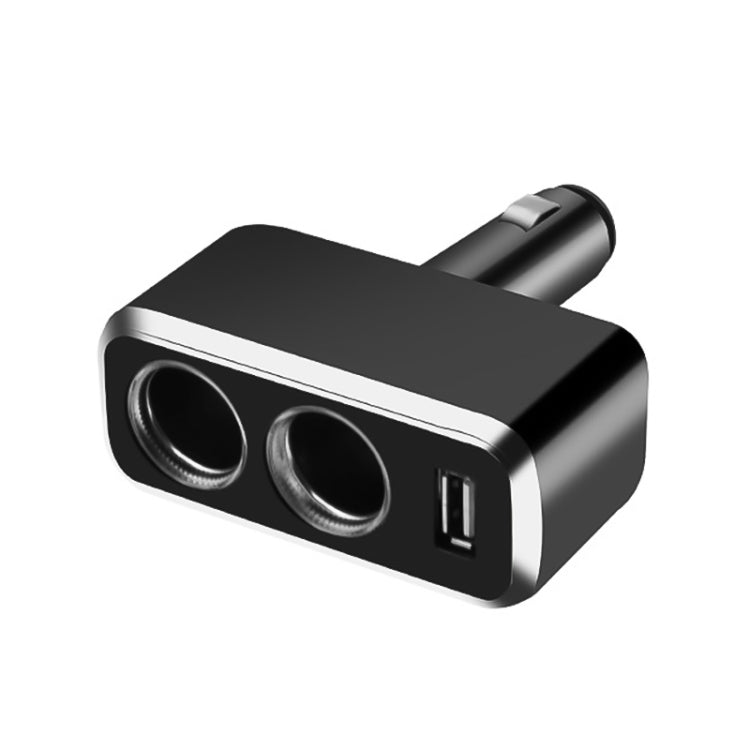 舜威 SD-1909 80W 0.8A汽車一分二USB充電器 90度自由旋轉點煙器