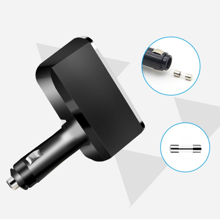 舜威 SD-1909 80W 0.8A汽車一分二USB充電器 90度自由旋轉點煙器