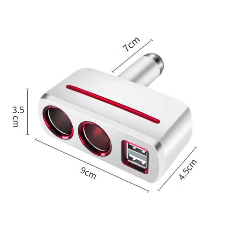 舜威 SD-1918 80W 3.1A汽車一分二雙USB充電器