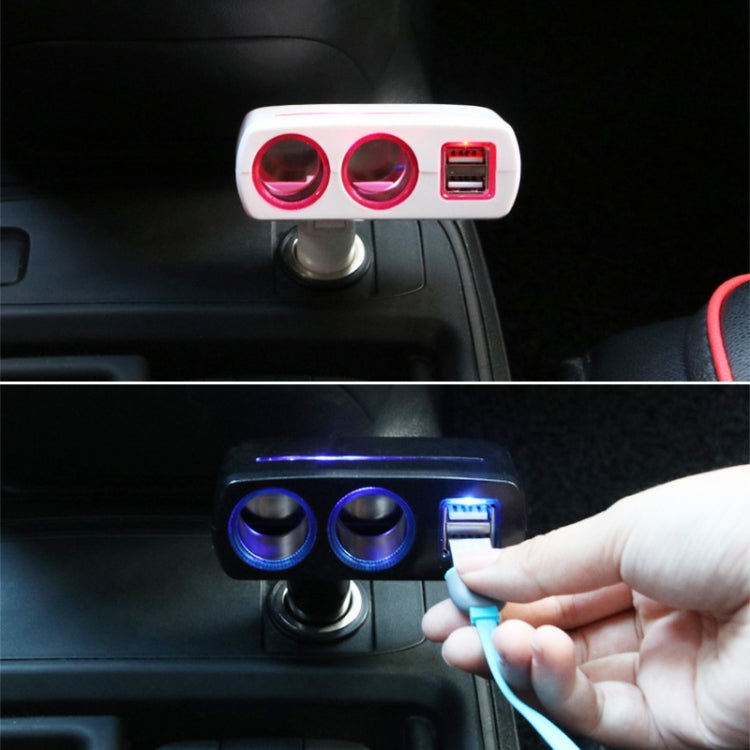 舜威 SD-1918 80W 3.1A汽車一分二雙USB充電器