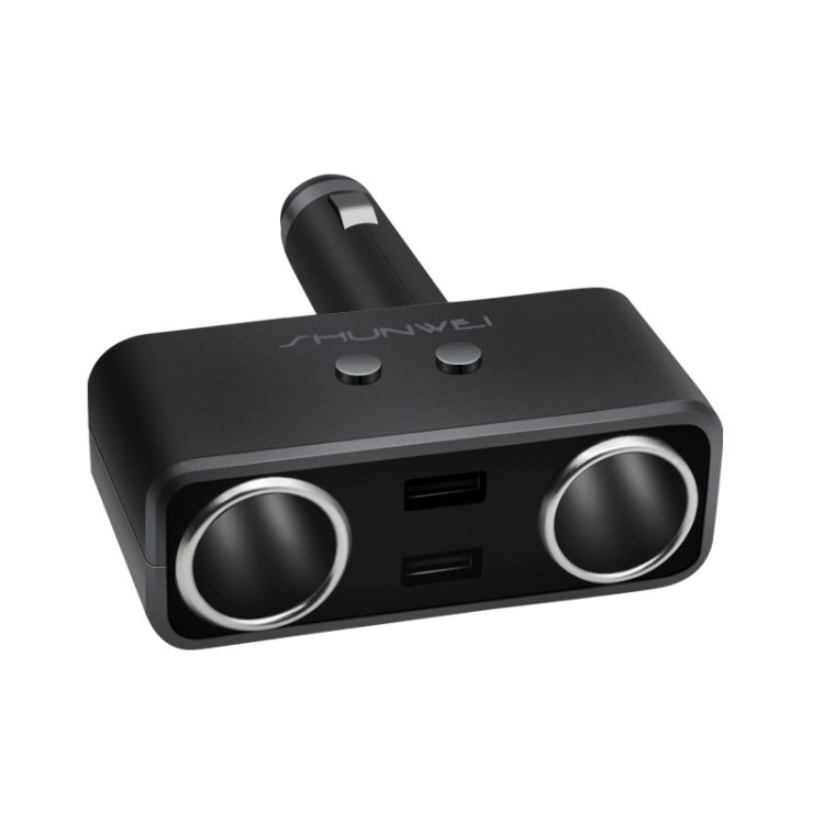舜威 SD-1925 120W 3A汽車一分二雙USB充電器 90度自由旋轉點煙器