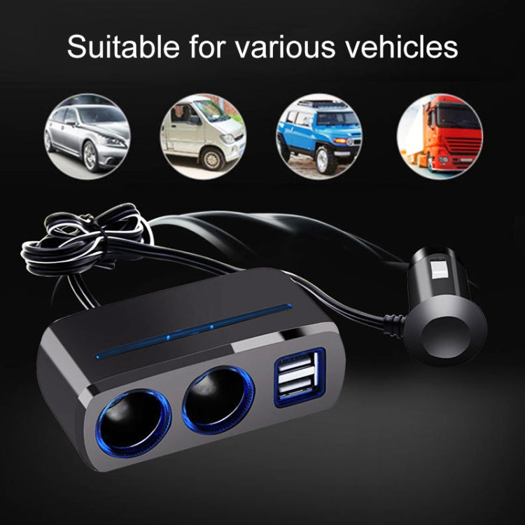 舜威 SD-1928A 80W 3A汽車一分二雙USB充電器 點煙器