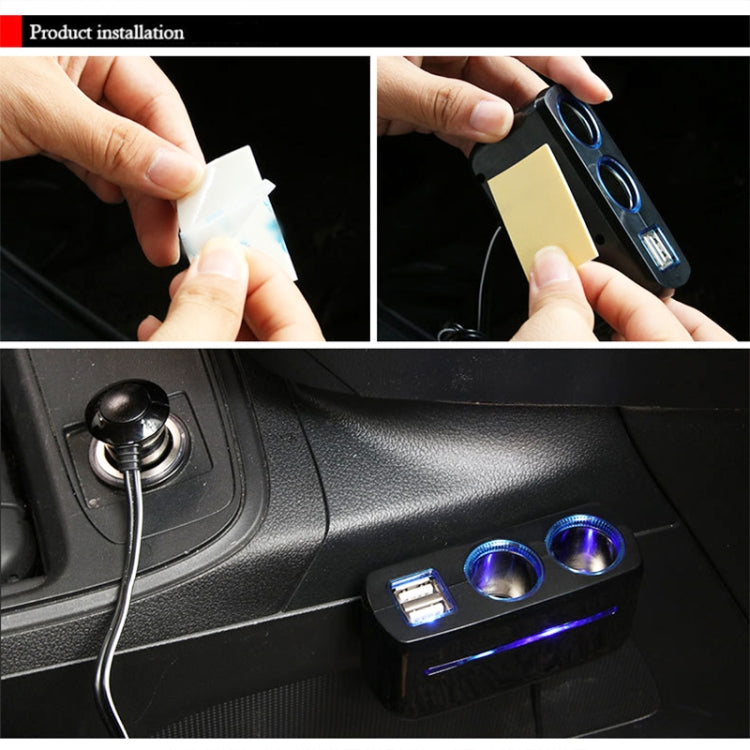 舜威 SD-1928A 80W 3A汽車一分二雙USB充電器 點煙器