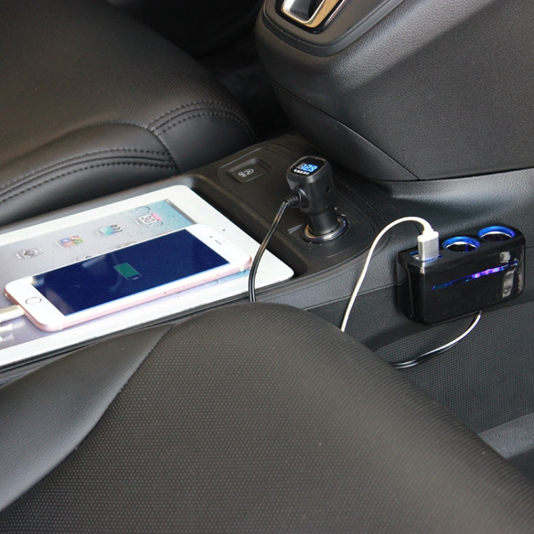 舜威 SD-1928C 80W 3.1A汽車一分二雙USB充電器 點煙器 帶電壓檢測