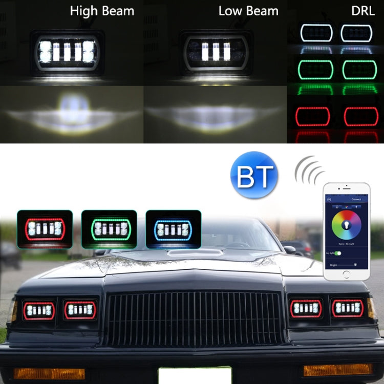 5英寸 30W DC 10-30V 7200LM IP67 汽車LED轉向燈/前大燈, 帶天使眼, 5 inch with Angel Eyes