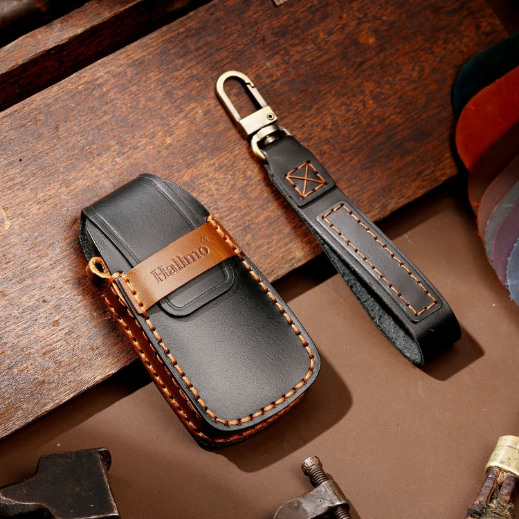 Hallmo 適用於奧迪A6L / A8L / A4 / A7 / A5 B款 汽車牛皮鑰匙包 , For Audi A6L B Style