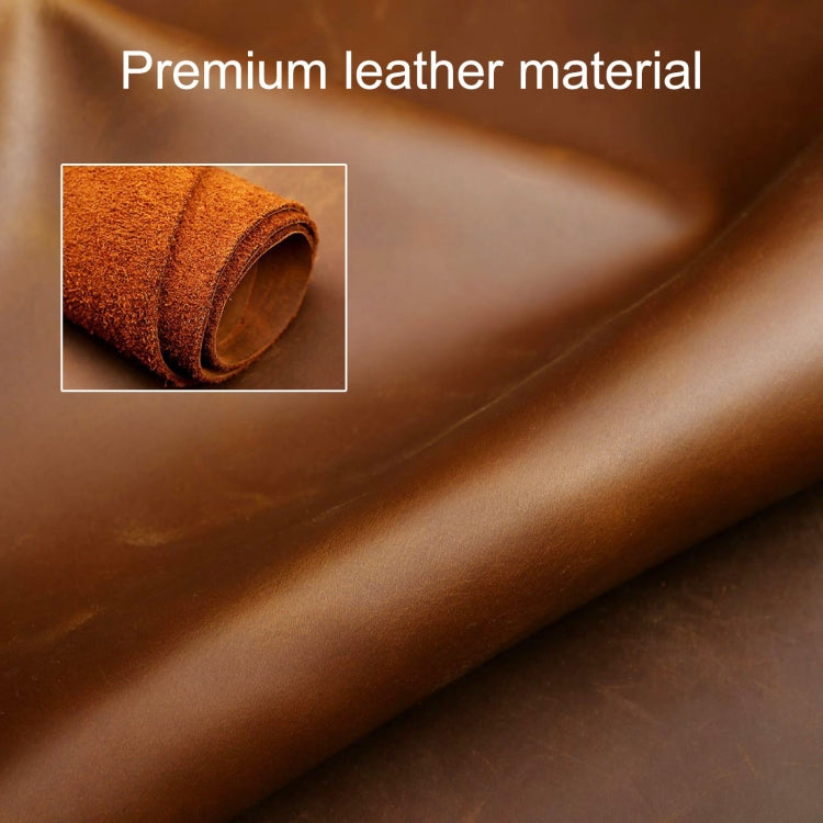 Hallmo Car Cowhide Leather Key Protective Cover Key Case for Honda Civic / Accord 3-button Tail Box, For Honda Civic / Accord 3-button Tail Box