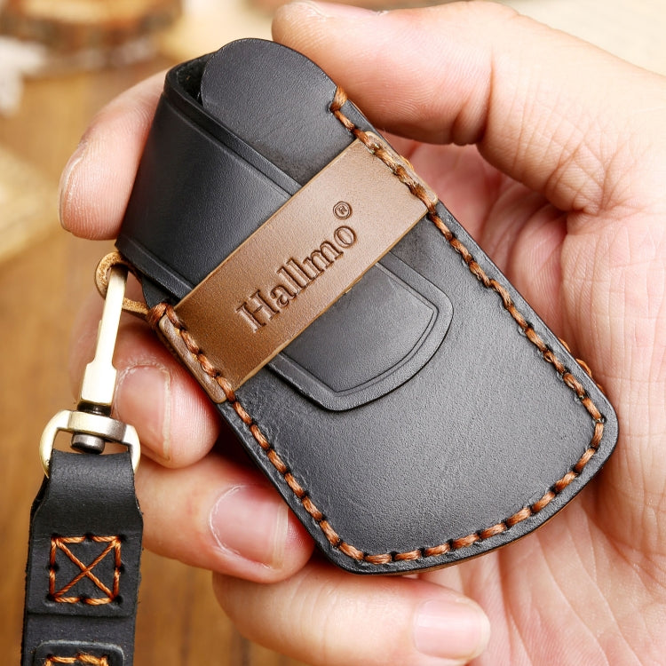 Hallmo 適用於大眾高爾夫8 汽車牛皮鑰匙包