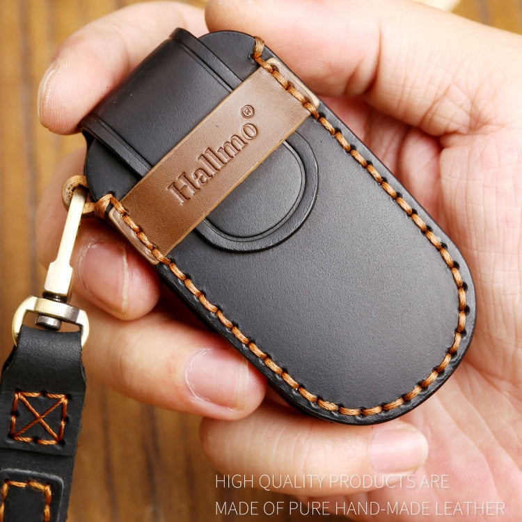 Hallmo 適用於吉普指南者 汽車牛皮鑰匙包