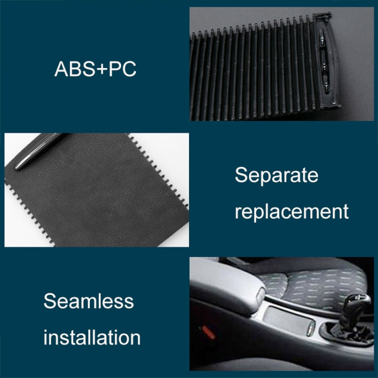 適用於奔馳 W203 2007前 汽車水杯架捲簾 杯架拉鏈儲物盒飾板, For Mercedes-Benz W203