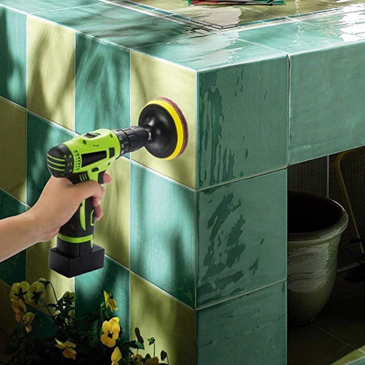 11件套 4寸粘盤百潔布 地板牆面窗戶玻璃清潔除垢電鑽刷頭套裝