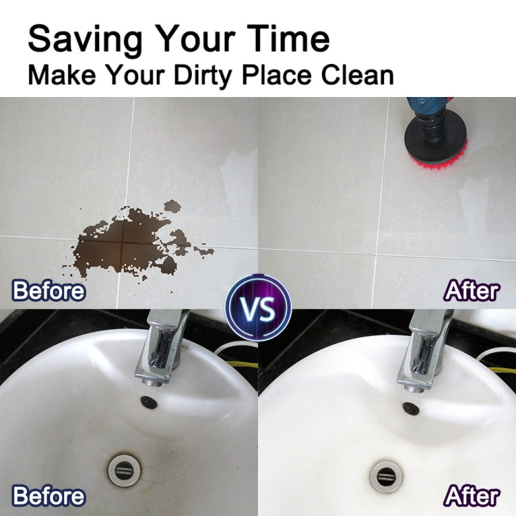 14件套 4寸海綿百潔布 地板牆面窗戶玻璃清潔除垢電鑽刷頭套裝，顏色隨機發貨