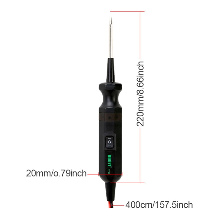 DUOYI DY18 汽車電路測試儀探頭診斷工具 12V 24V電流電壓表