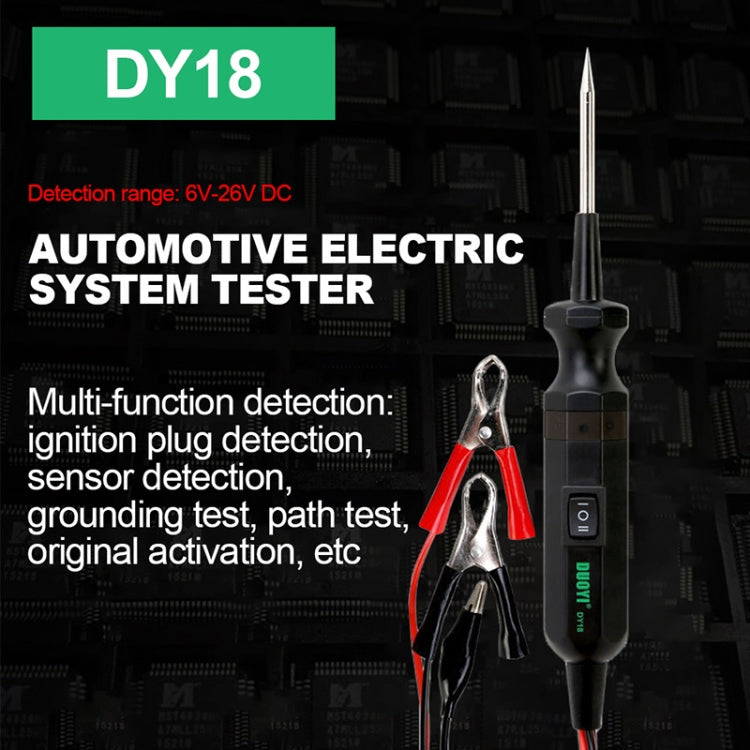 DUOYI DY18 汽車電路測試儀探頭診斷工具 12V 24V電流電壓表