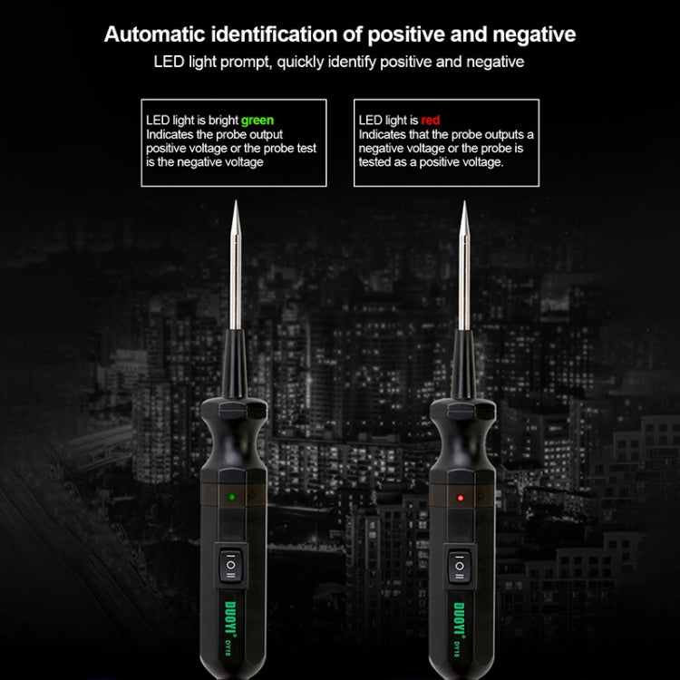 DUOYI DY18 汽車電路測試儀探頭診斷工具 12V 24V電流電壓表
