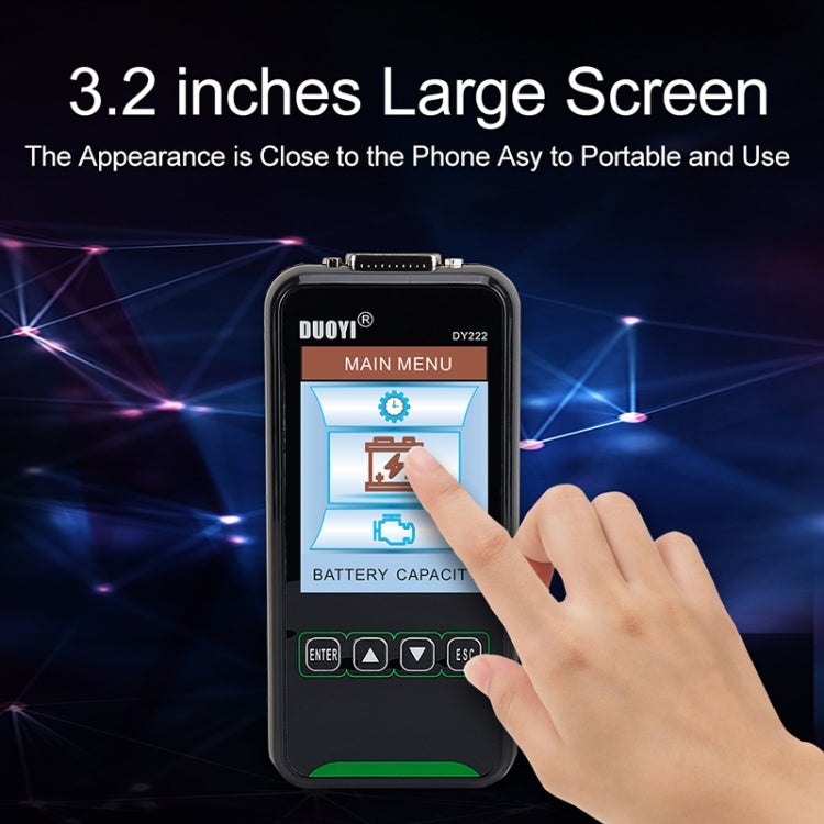 DUOYI DY222 汽車12V/24V蓄電池檢測儀, DY222
