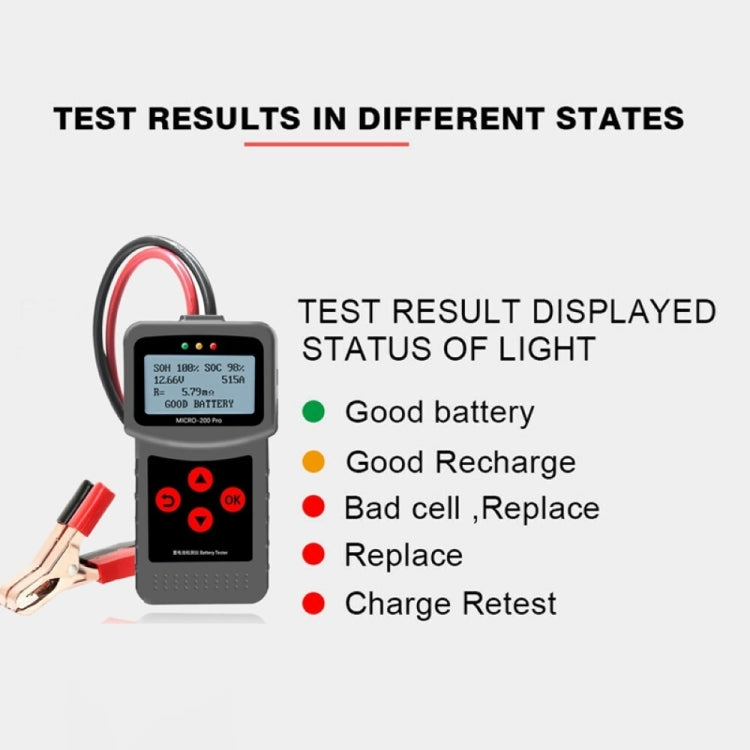 MICRO-200 PRO Car Battery Tester Battery Internal Resistance Life Analyzer, Asia Pacific Version, MICRO-200 PRO, Asia Pacific