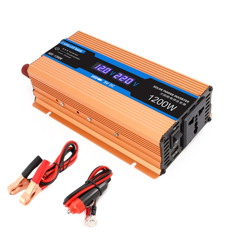 科邁爾 24V轉220V 1200W車載多功能雙數顯逆變器 家用電源轉換器