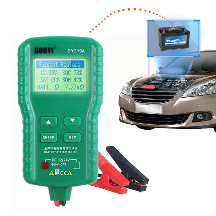 DUOYI DY219A 汽車12V / 24V数字蓄電池分析器 故障診斷器