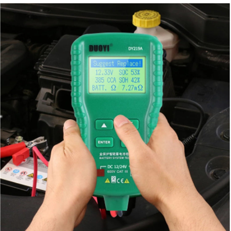 DUOYI DY219A 汽車12V / 24V数字蓄電池分析器 故障診斷器