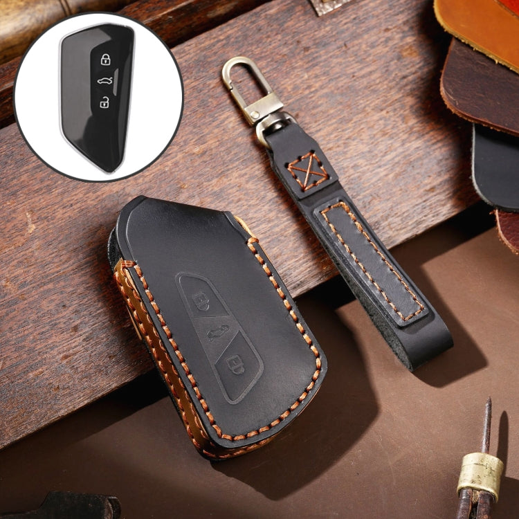 Hallmo 適用於大眾高爾夫8 汽車牛皮鑰匙包 , For Volkswagen Golf 8 (Black), For Volkswagen Golf 8 (Blue), For Volkswagen Golf 8 (Brown)