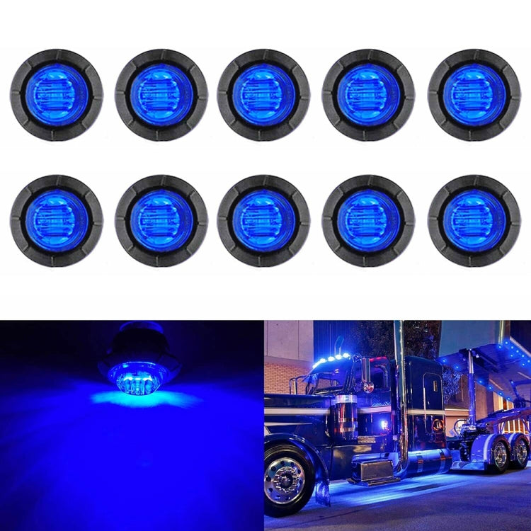 10 PCS MK-009 3/4英寸3顆LED汽車/卡車邊燈
