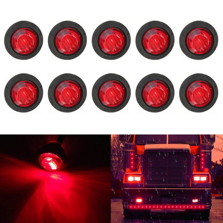 10 PCS MK-009 3/4英寸3顆LED汽車/卡車邊燈