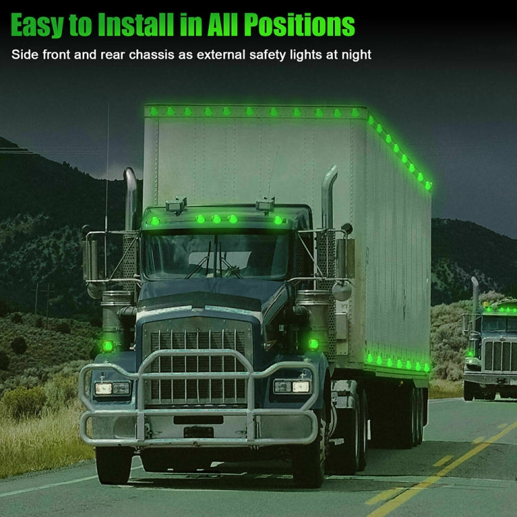 10 PCS MK-009 3/4英寸3顆LED汽車/卡車邊燈