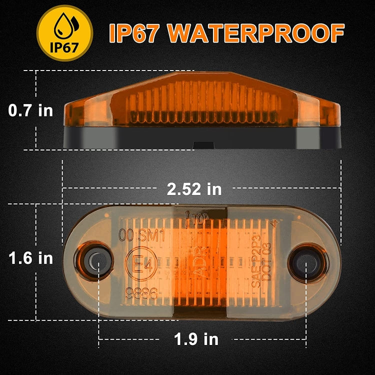 10 PCS MK-019 6顆LED汽車/卡車邊燈