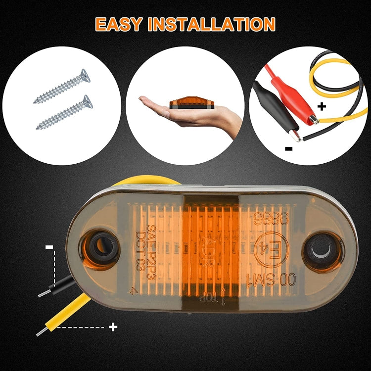 10 PCS MK-019 6顆LED汽車/卡車邊燈