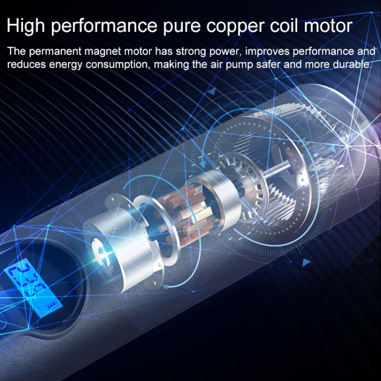LCD数字显示可充電便攜式電動充氣泵，帶COB燈