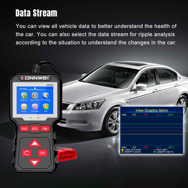 KONNWEI KW320 汽車OBD2故障診斷儀